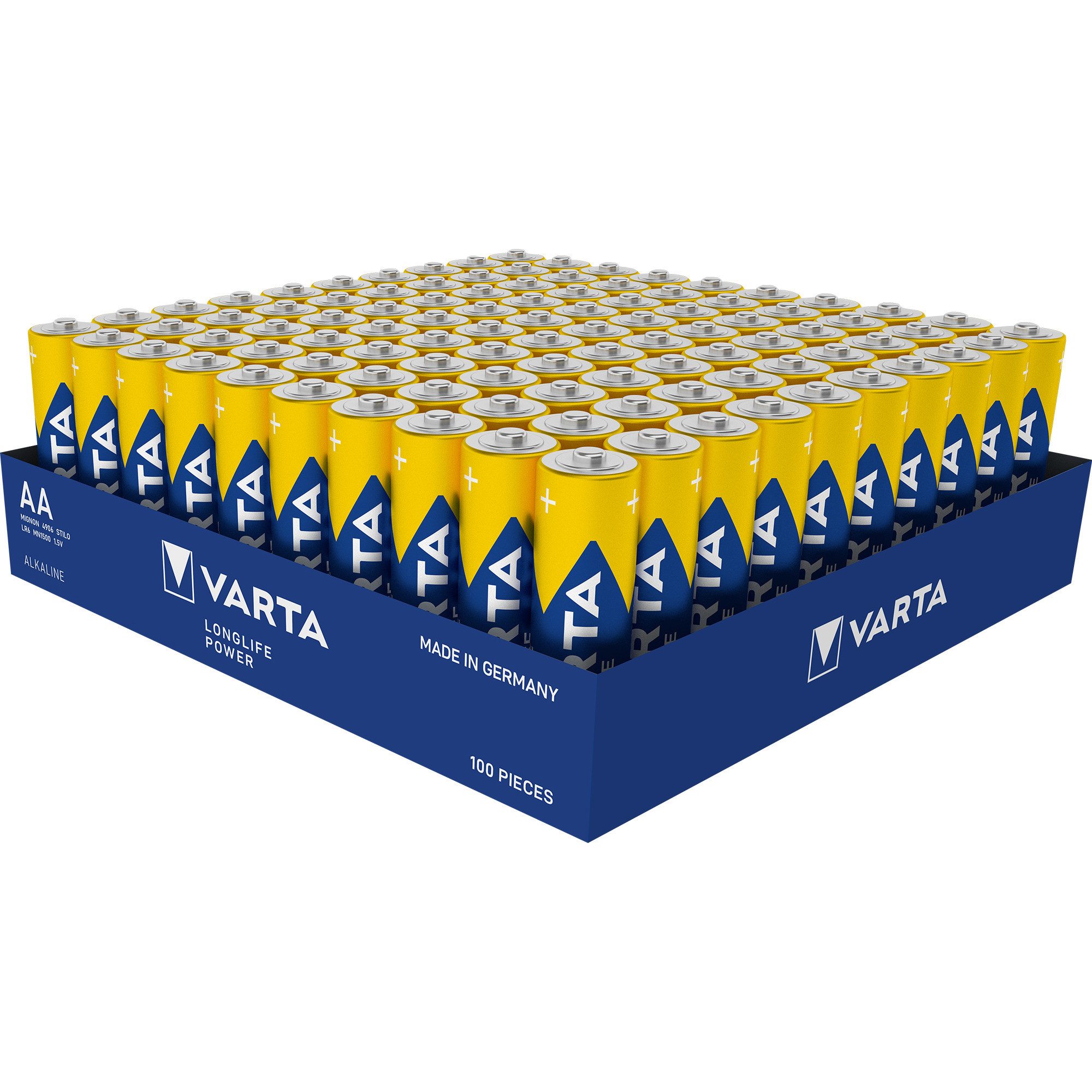 VARTA VARTA Longlife Power Batterie LR06 Tray, AA Batterie