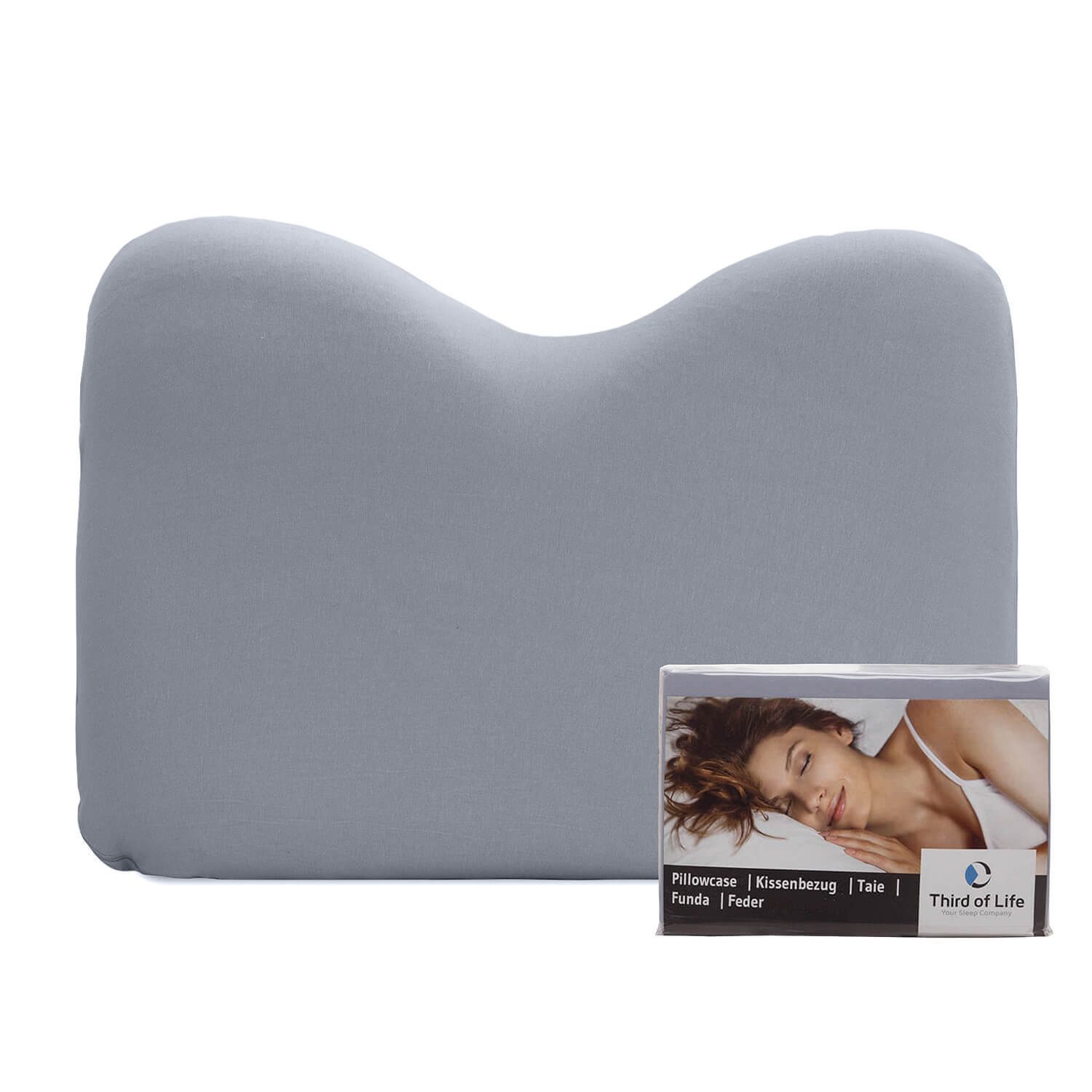 Third of Life Seitenschläferkissenbezug NuMOON/maBELLA Baumwoll-Kissenbezug Einzelpack