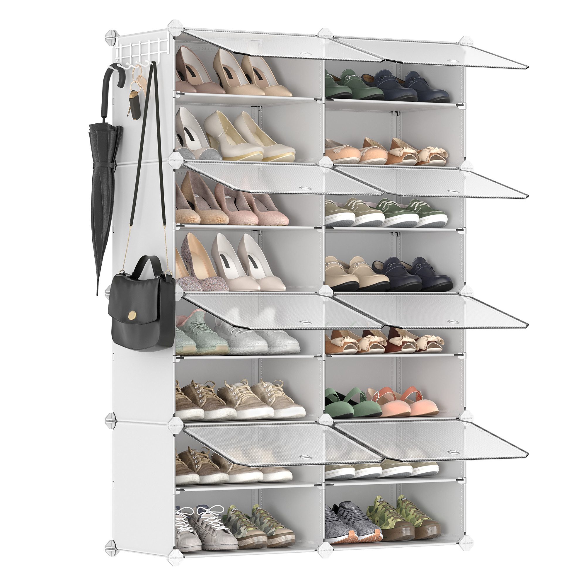 SONGMICS Schuhregal Schuhschrank, Schuhregal mit 8 günstig online kaufen