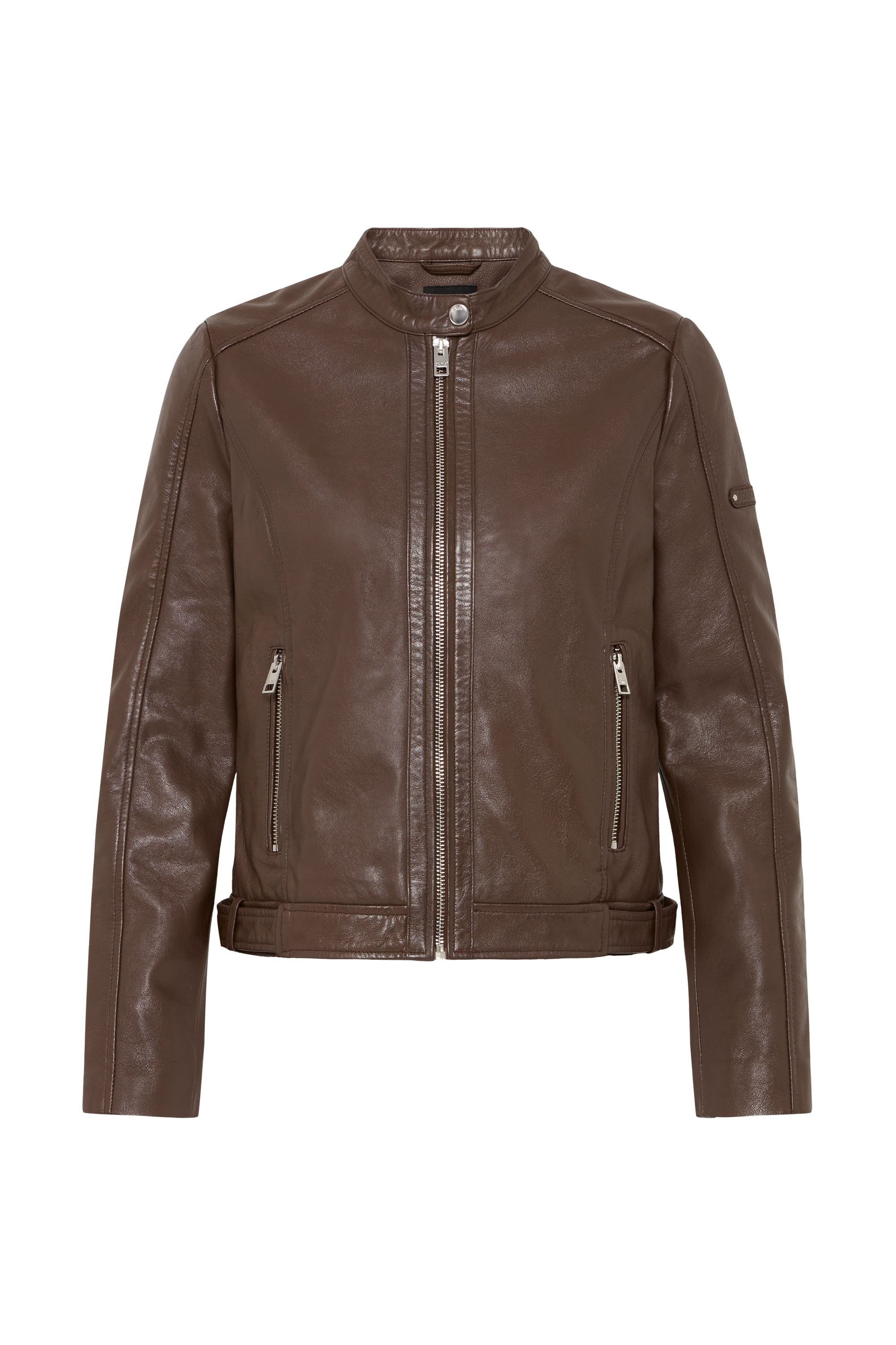 OXMO Lederjacke OXDenise Modische Echtlederjacke