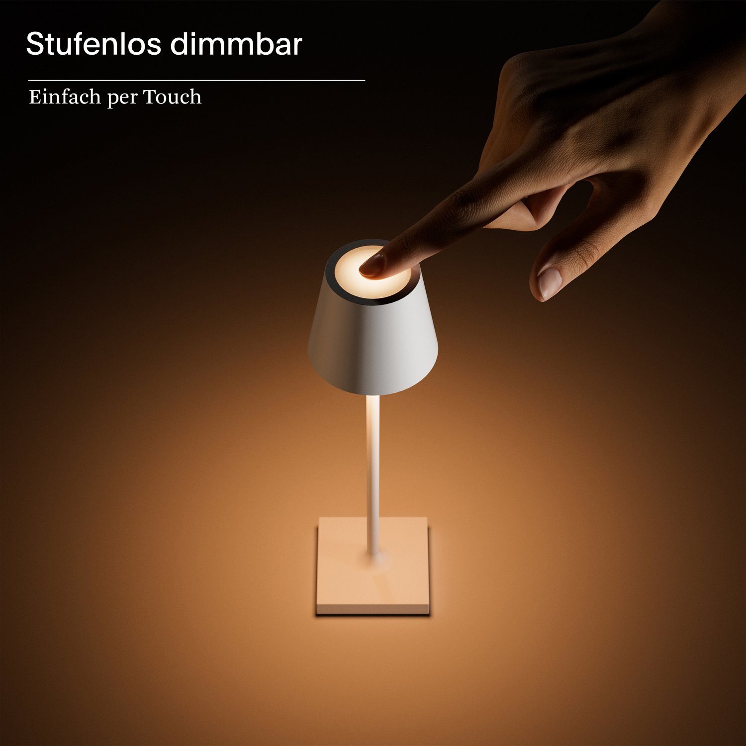 SIGOR LED Tischleuchte NUINDIE Pocket Dimmbar, K / Schneeweiß, K 1 Platine, LED 2.700 2.200