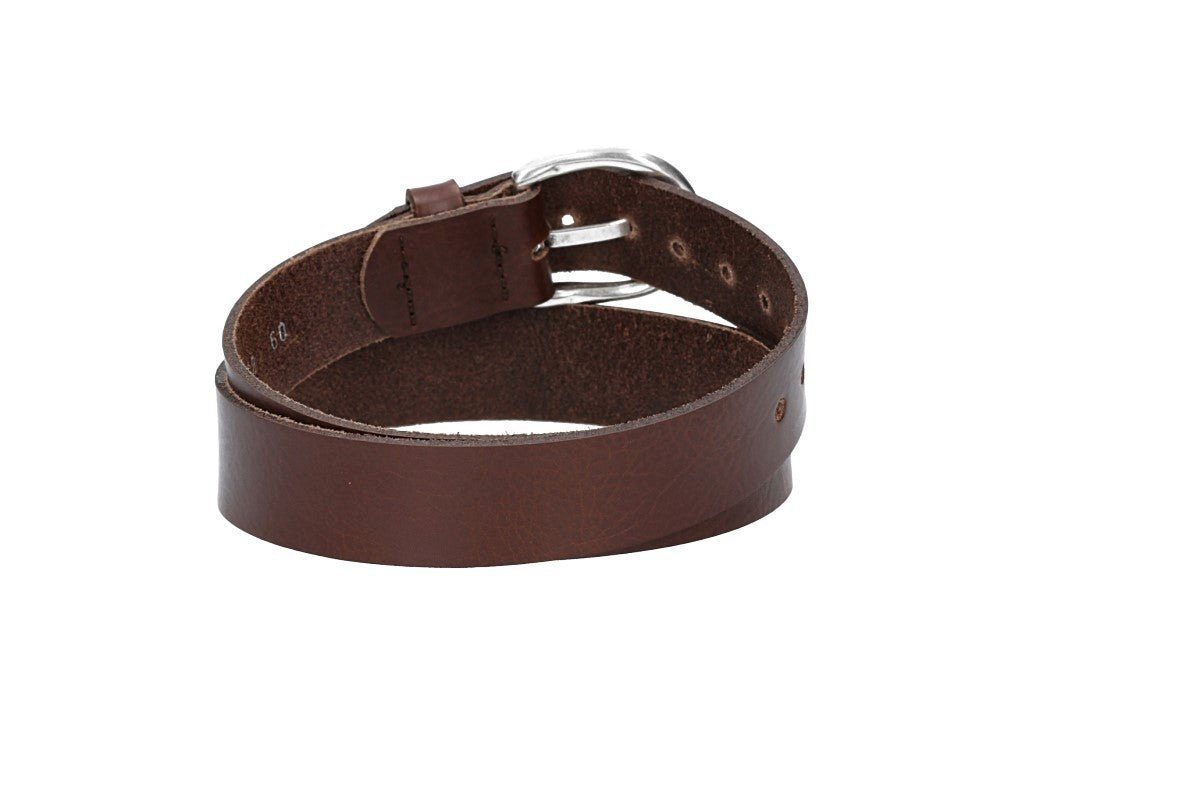 kiddybelts Ledergürtel Ledergürtel Kids 25mm in Braun mit Schließe in Silber (KB10-680, 1-St) sehr weiches Vollrindleder