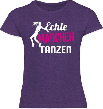 Shirtracer T-Shirt Echte Mädchen tanzen - Tänzerin Kinder Sport Kleidung