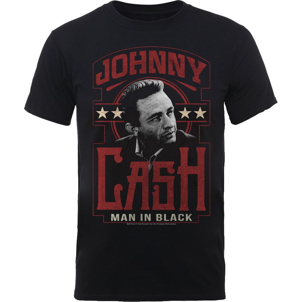 Johnny Cash T-Shirt Man In Black