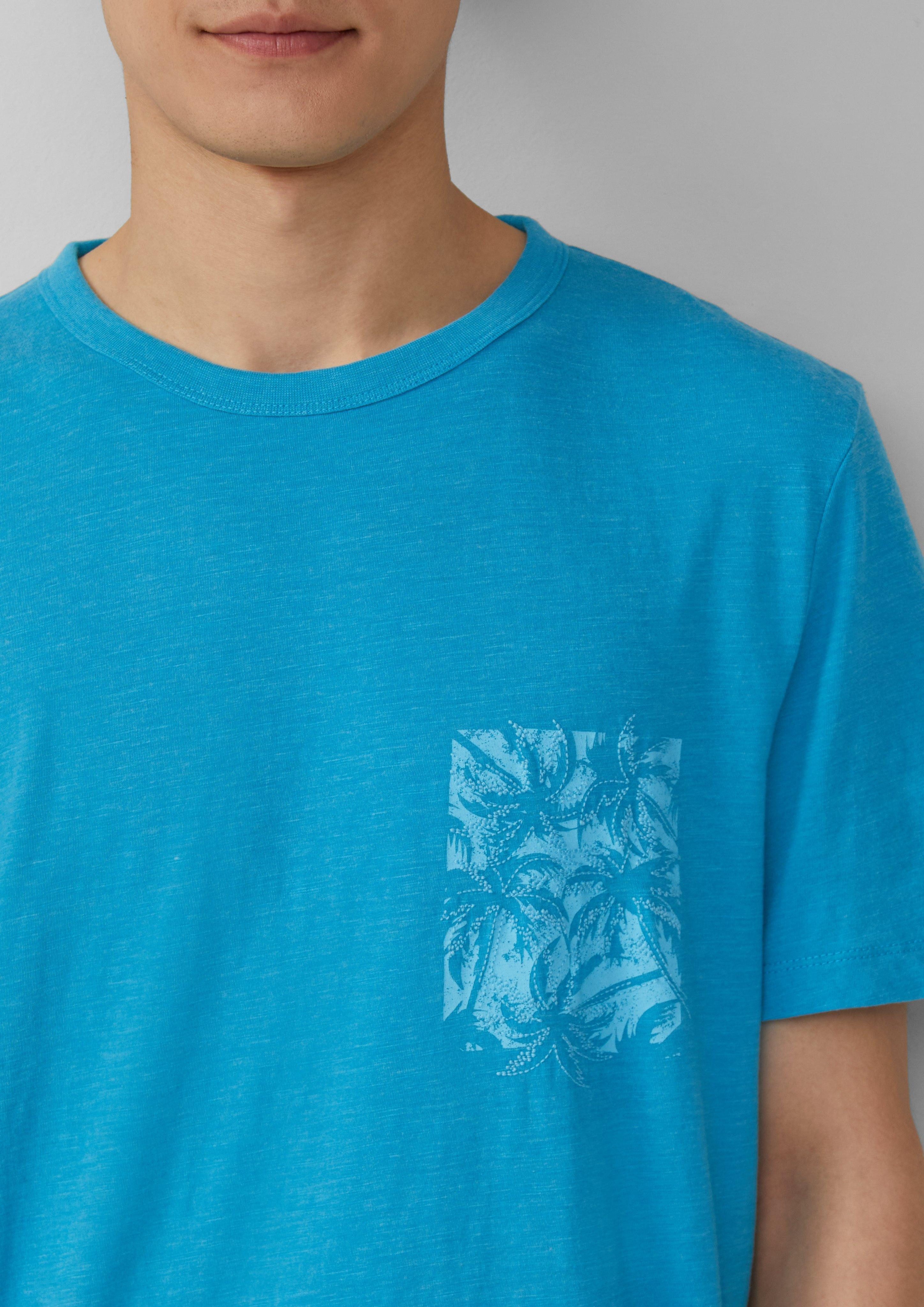 s.Oliver Kurzarmshirt Meliertes T-Shirt aus Baumwollmix günstig online kaufen