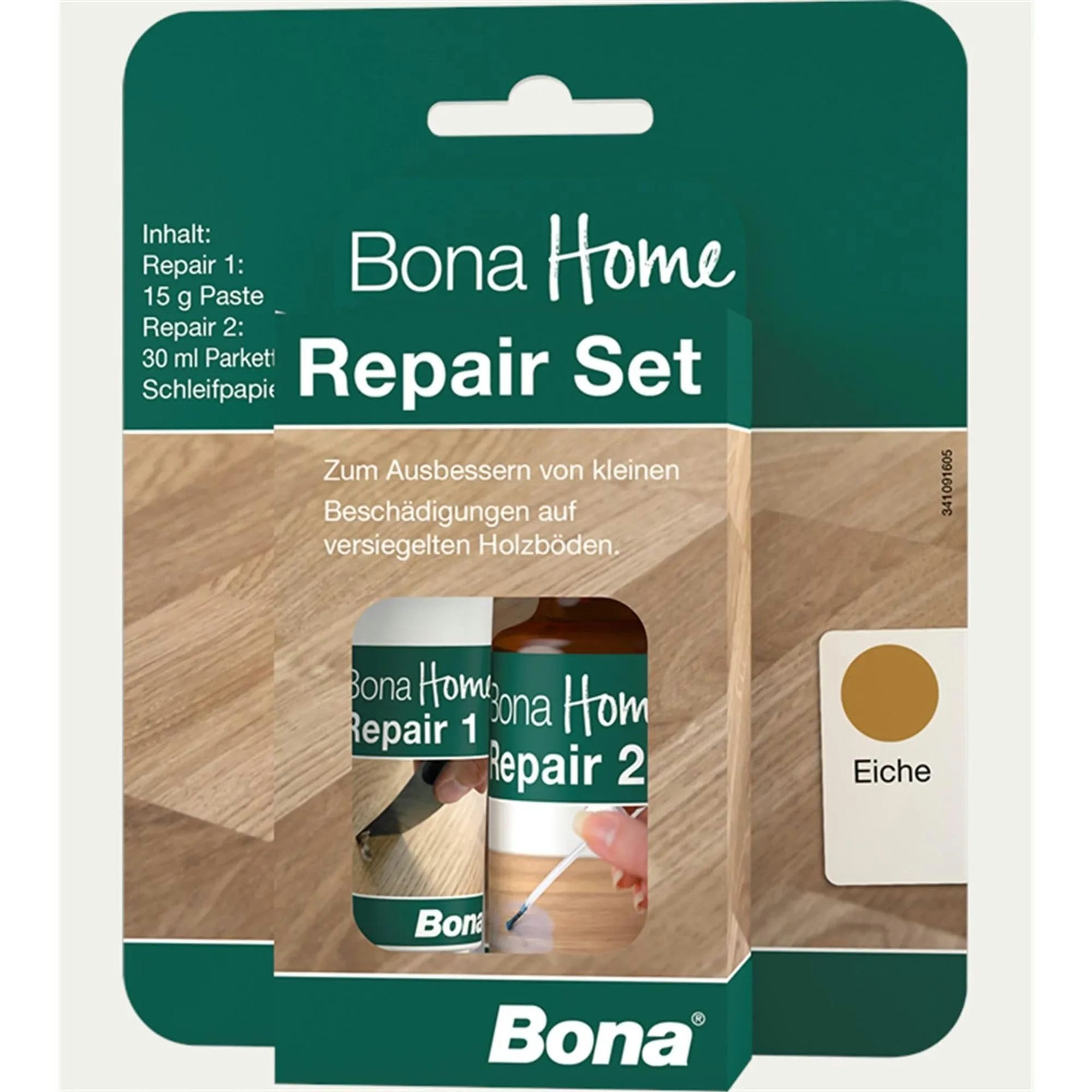 Bona Parkettkleber Home Reparatur Set 4 teilig Eiche