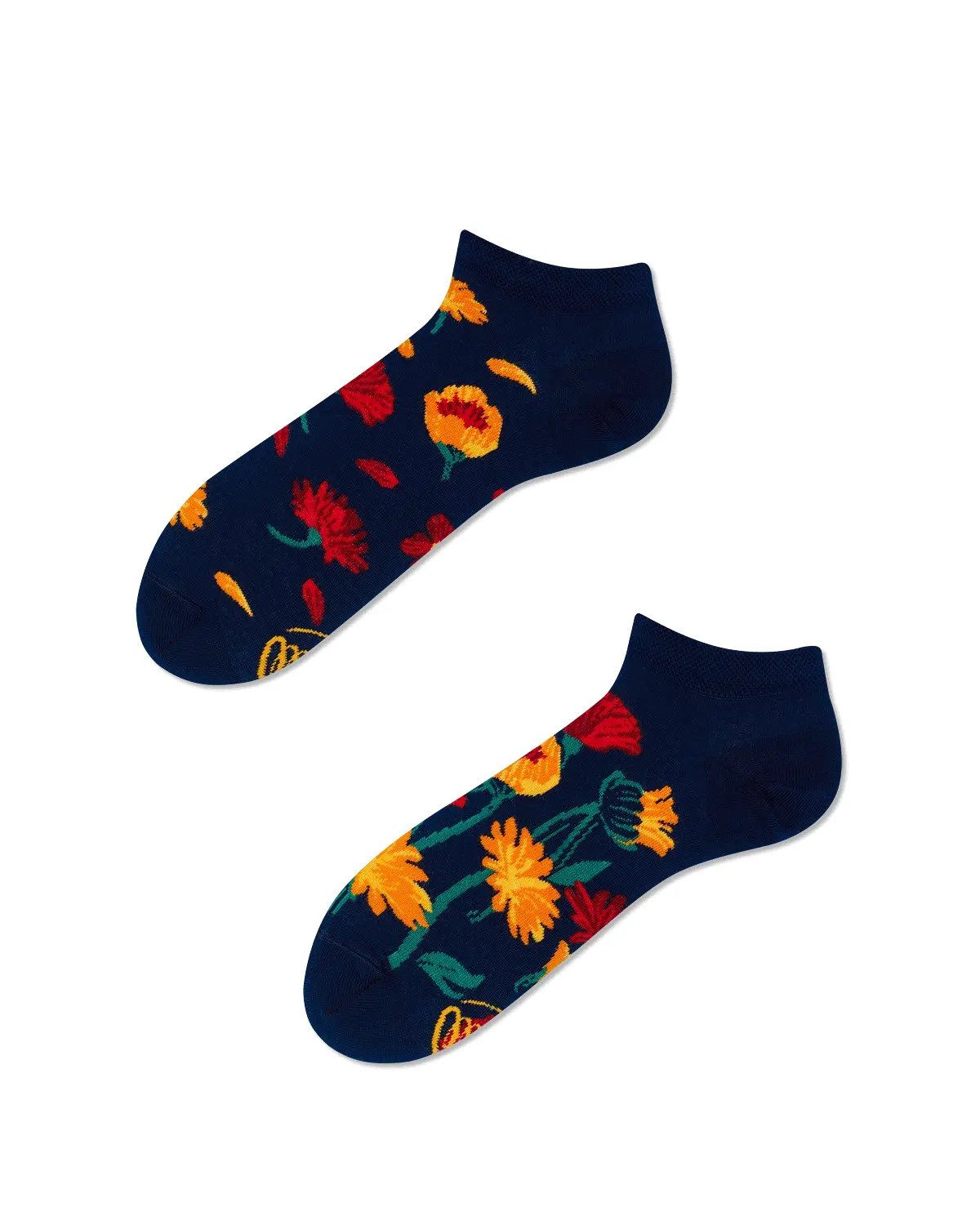 Many Mornings Sneakersocken Many Mornings Sneaker Flower Power Navy (1 Paar, 1-Paar, 1 Paar) immer ein dismatching Paar