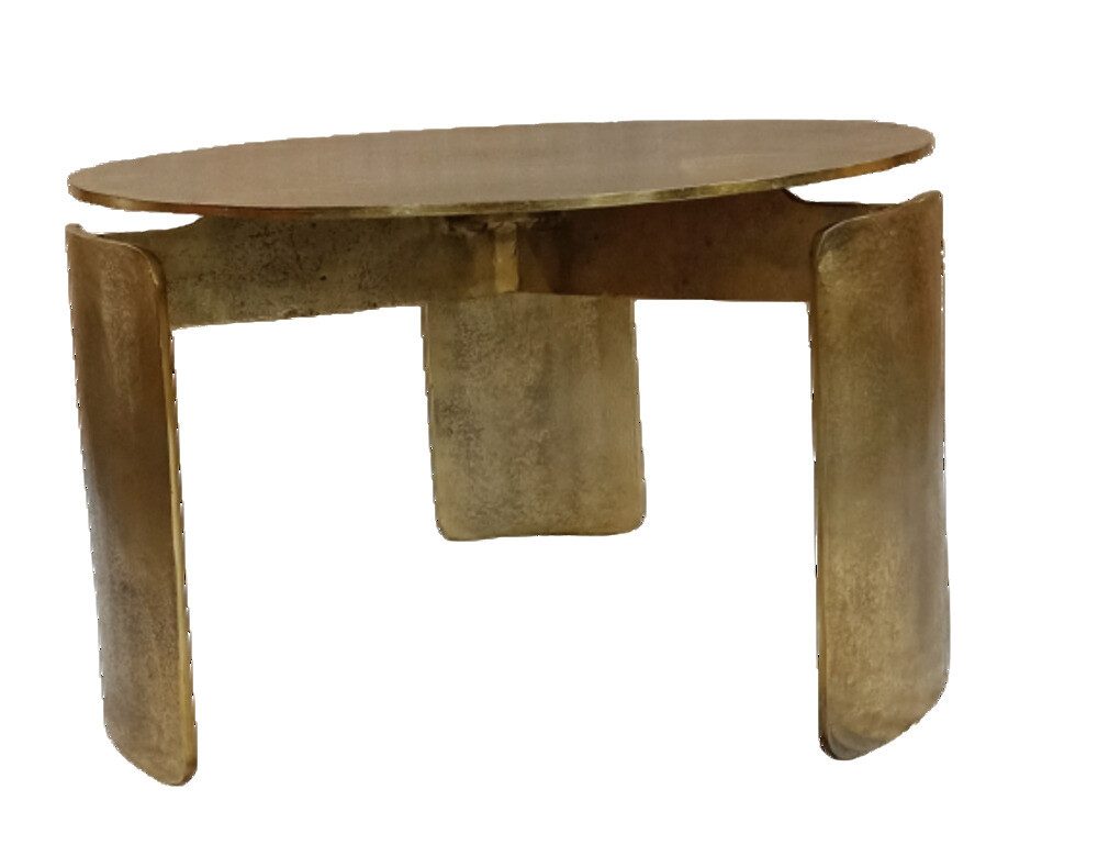 Villa Möbel Couchtisch Theory (Packung, 1-St., 1 St. Couchtisch), aus Aluminium robust mit Goldlack und edler Oberfläche, rund