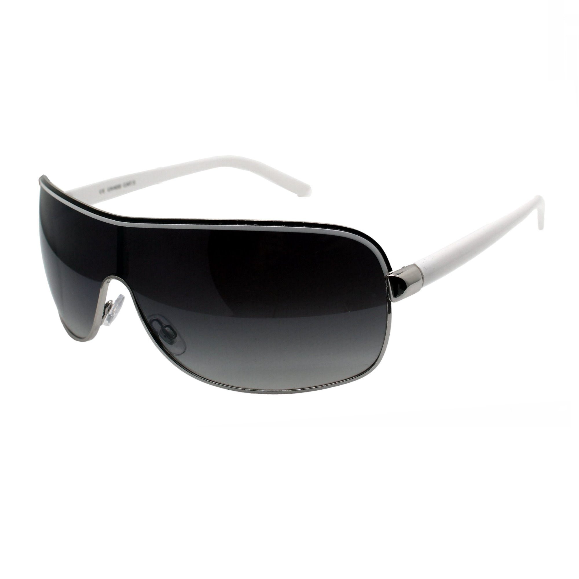 Rennec Pilotenbrille (Sonnenbrille schnelle Brille Damen Herren Größe XL Wrap Around Stil) Gläser Schwarz Verlaufsgetönt, Monolens
