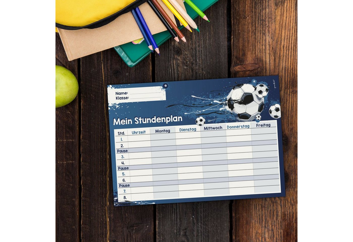 Thumbnail - younikat Schülerkalender Stundenplan abwischbar I DIN A4