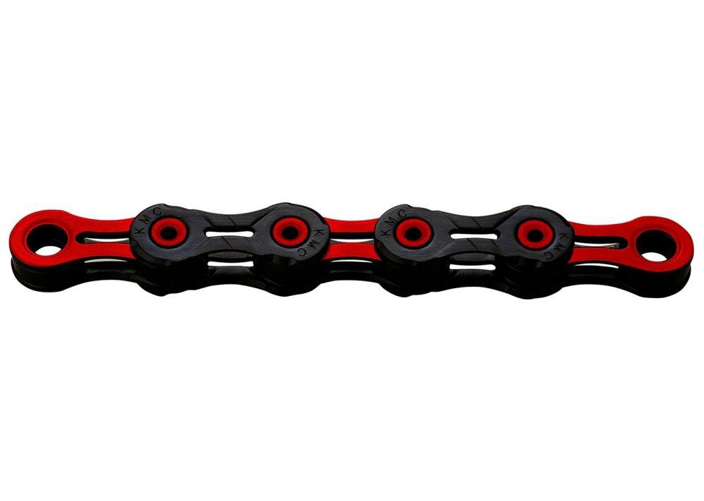 Fahrradkette KMC Kette X-10-SL DLC 116 Glieder schwarz-rot