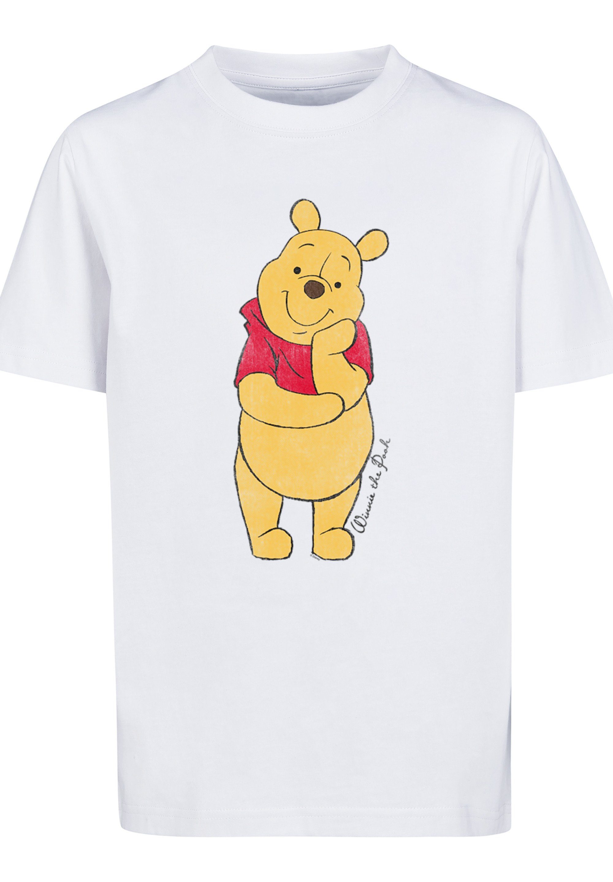 T-Shirt F4NT4STIC weiß Pooh Unisex Winnie Merch,Jungen,Mädchen,Bedruckt Kinder,Premium Disney The Classic