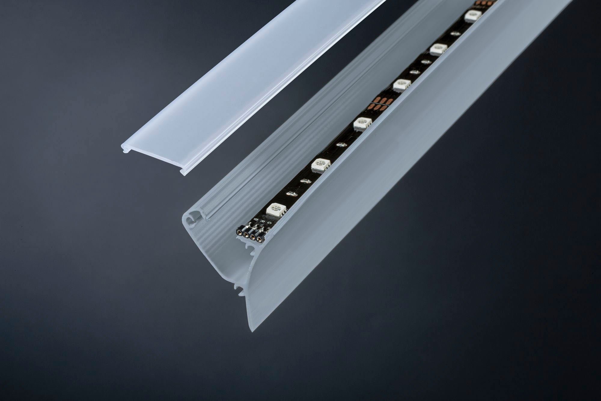 Grau, Profil Paulmann LED-Streifen Corner Kunststoff cm 100 Grau, Kunststoff