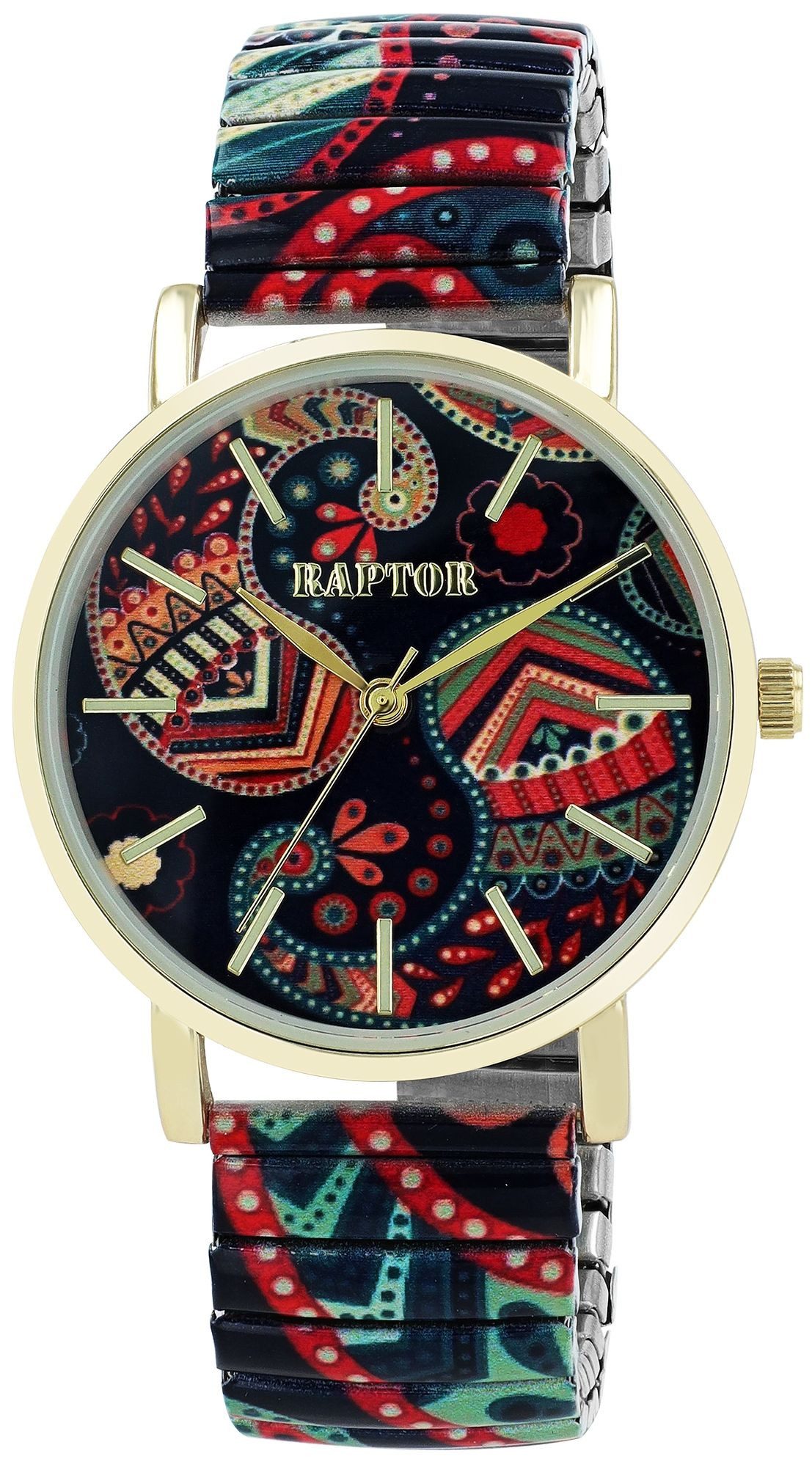 Raptor Quarzuhr Colorful Edition mit Edelstahlzugarmband, 3 ATM, Mineralgla günstig online kaufen