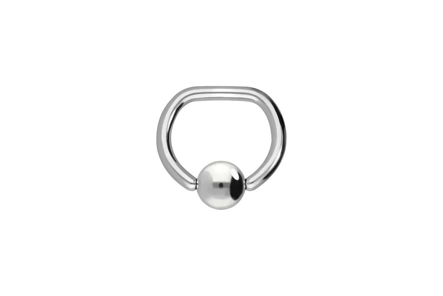 PIERCINGLINE Nasenpiercing Chirurgenstahl Klemmkugelring D-FORM (Klemm-Ring günstig online kaufen