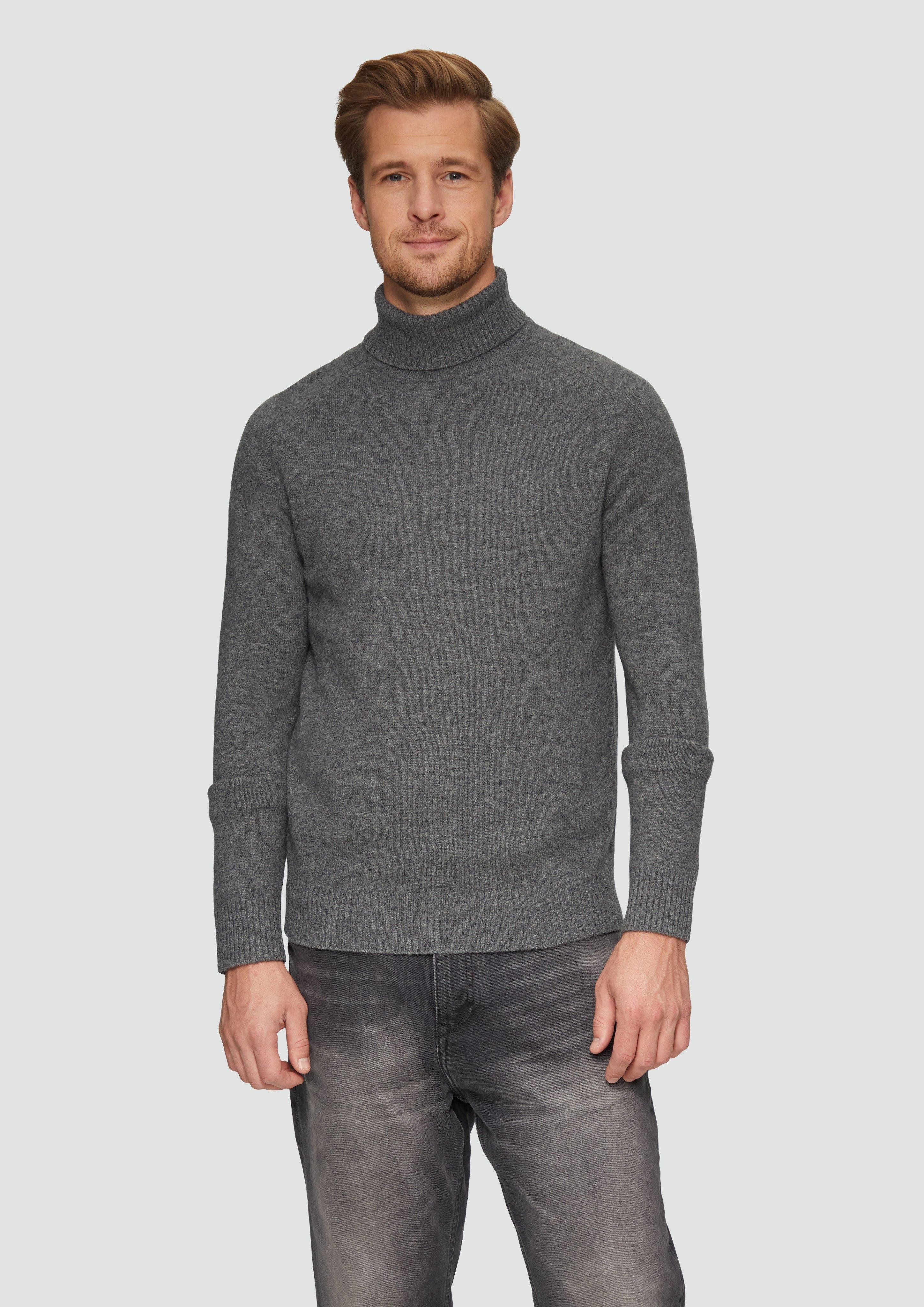 Strickpullover Rollkragenpullover aus reiner Wolle
