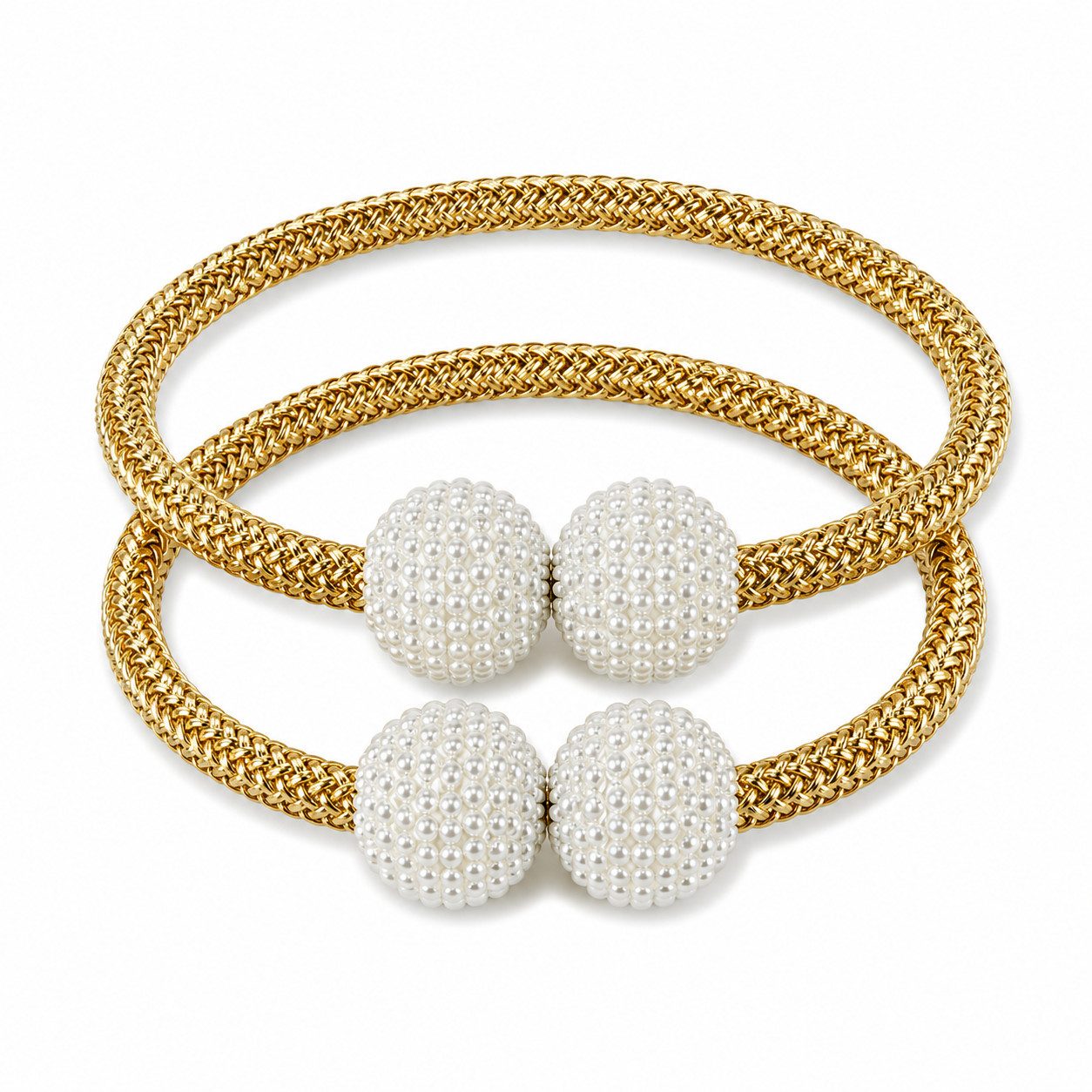 ELANOX Raffhalter ELANOX Magnetische Raffhalter 2er Set mit Perlen für Vorhänge, alle Gardinen, (2 Stück)