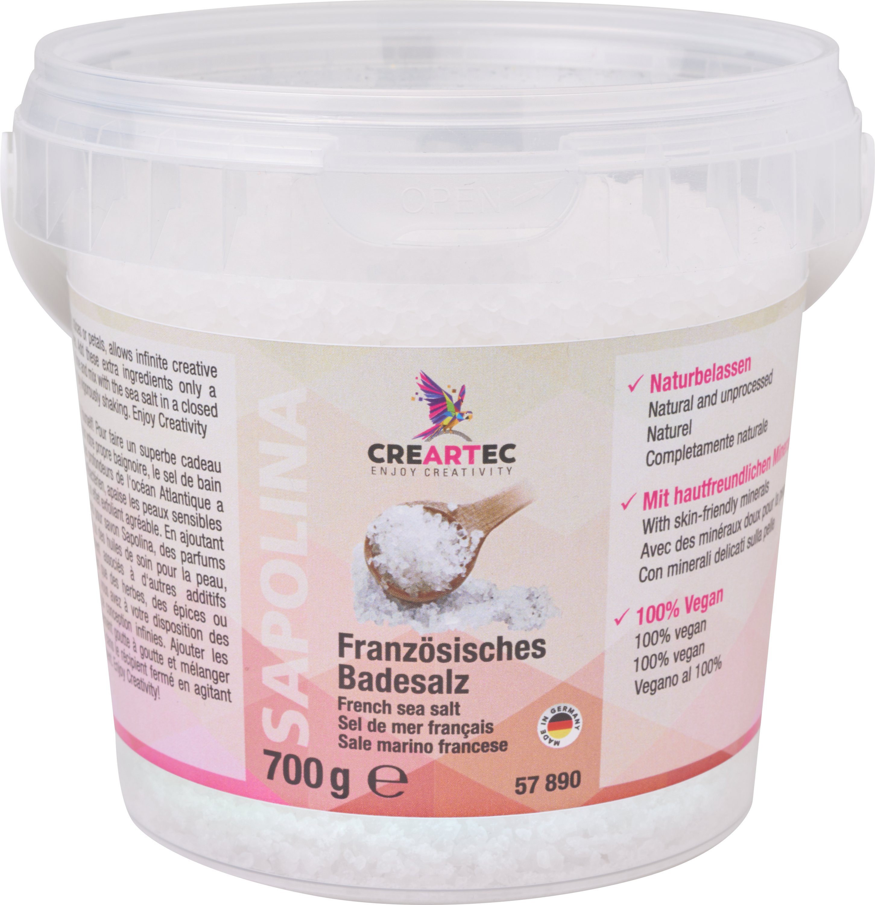 CREARTEC Badezusatz Französisches Badesalz, 700 g