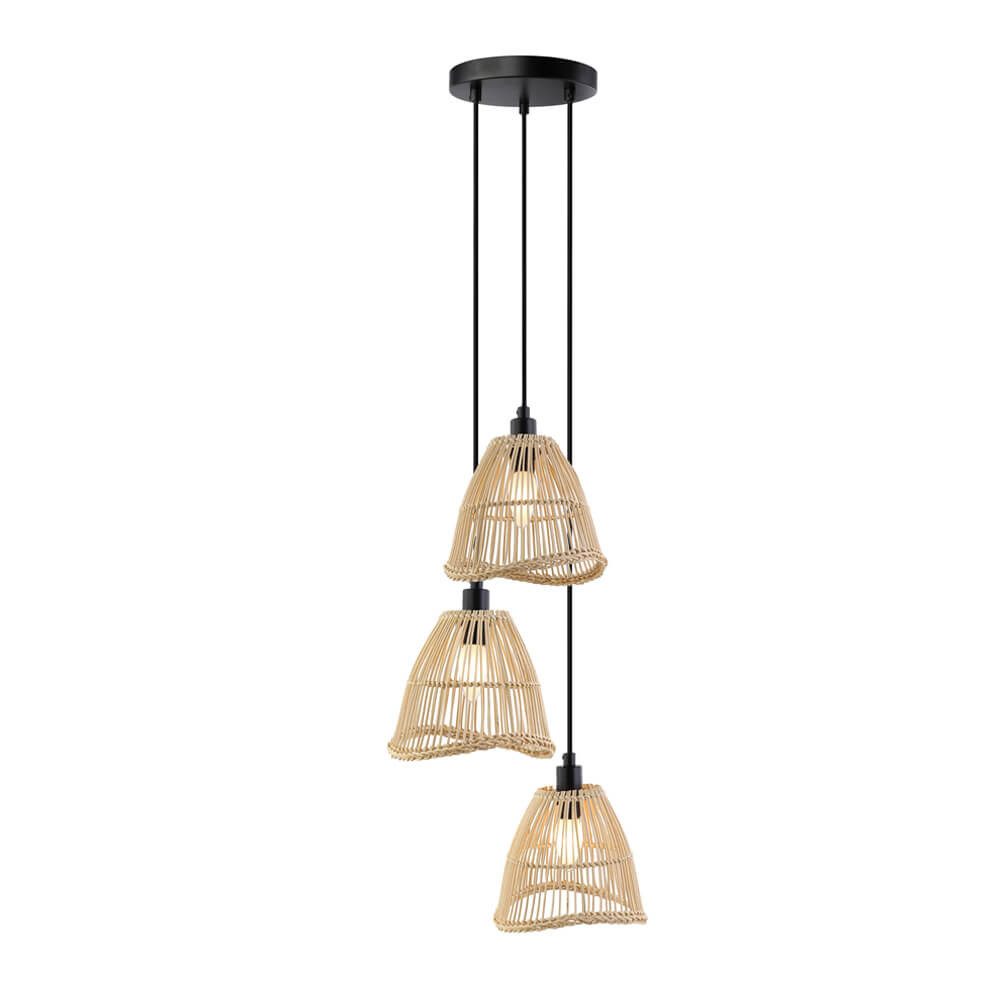 HOME DELUXE Hängeleuchte aus Rattan - FELIA, 33,5 x 33,5 x 225 cm, Pendelle günstig online kaufen