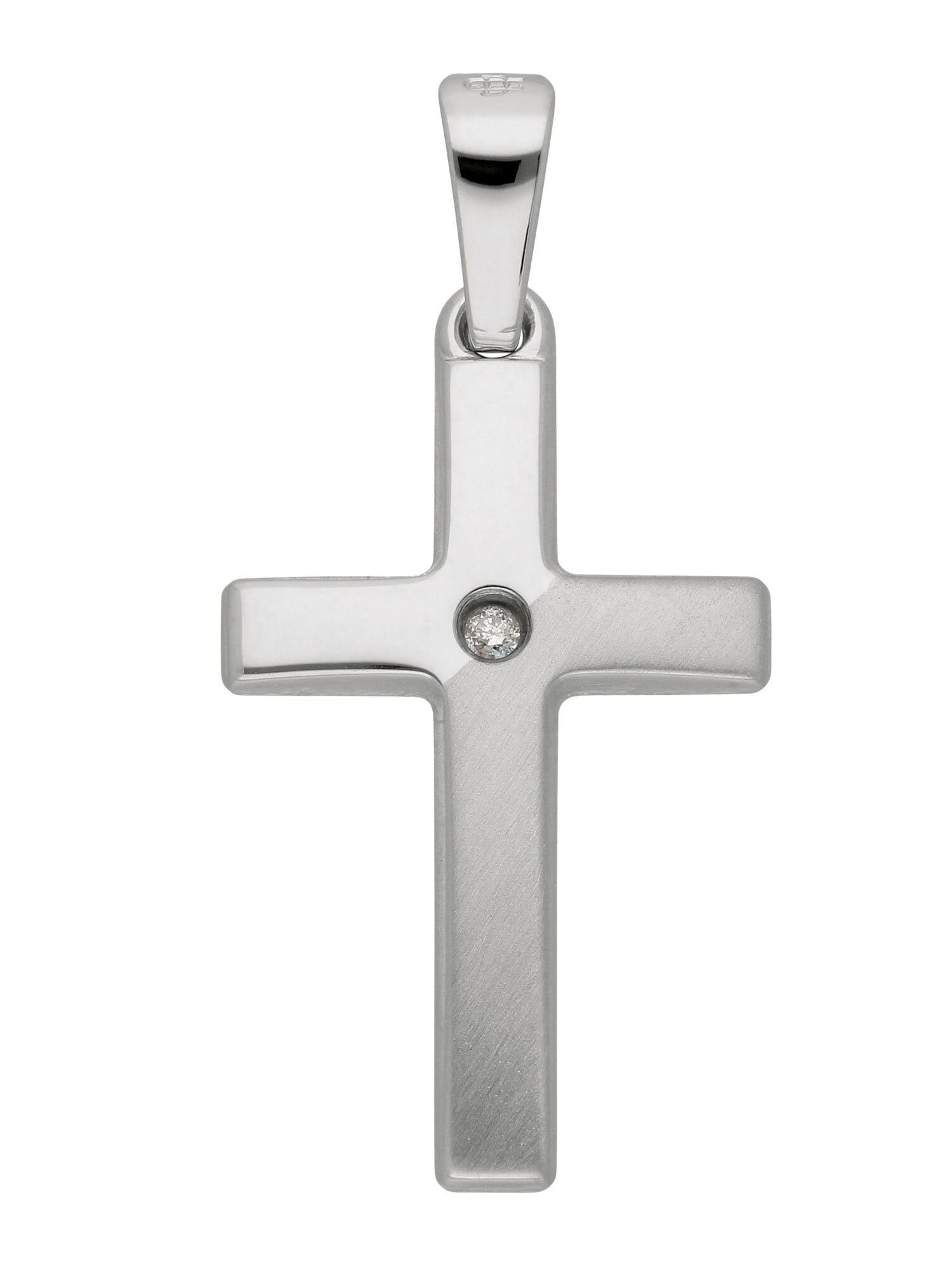 Adelia´s Kettenanhänger Diamant für Kreuz Anhänger, Goldschmuck 585 mit Herren / Brillant Damen & Weißgold