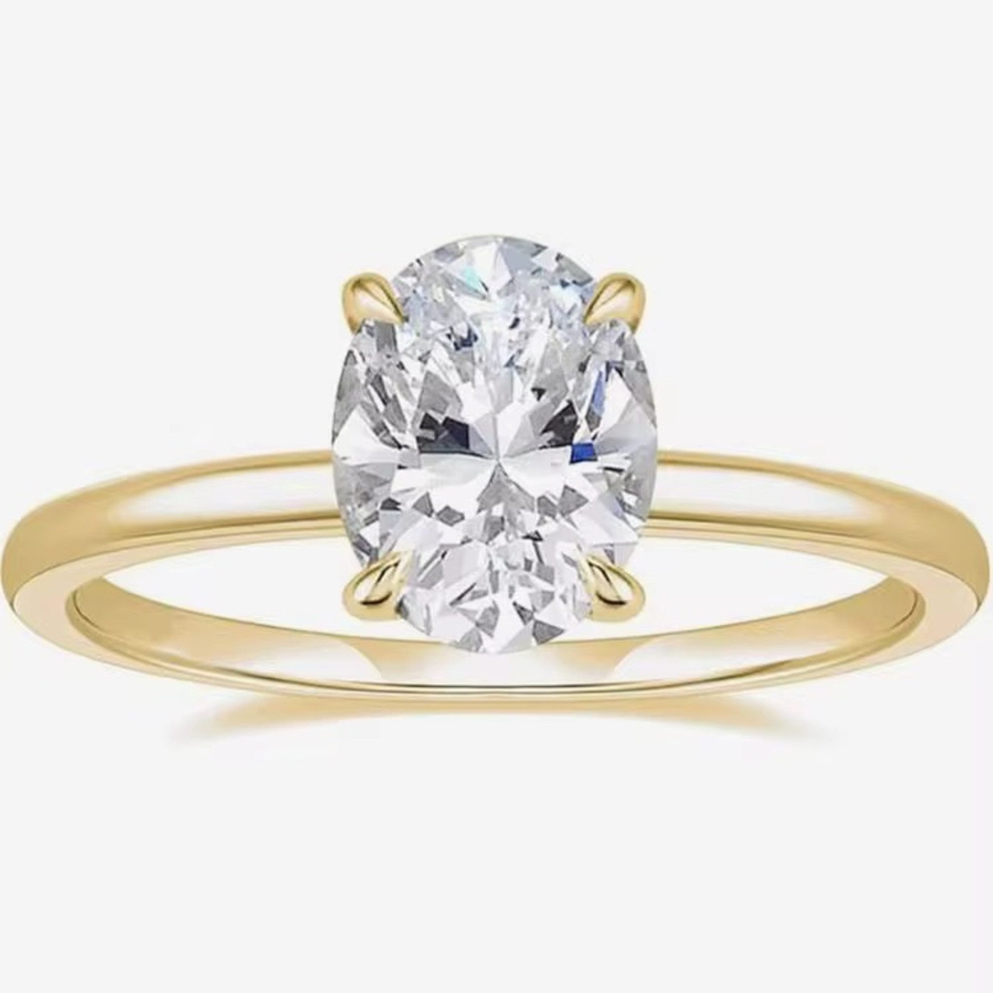 ROUGEMONT Solitärring Extravaganter Damen Solitär Ring Verlobungsring Oval 925 Silber, Echtschmuck