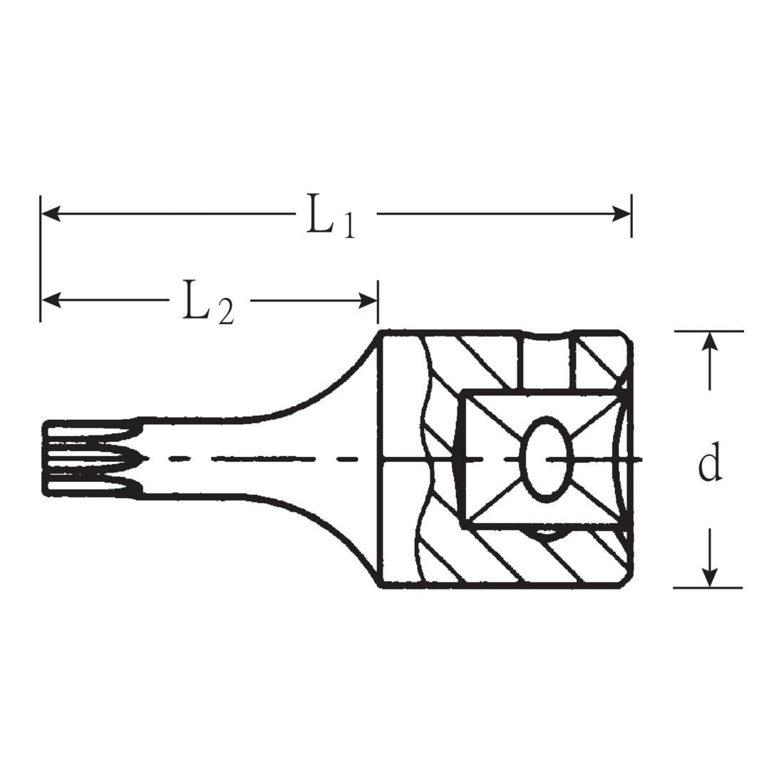 Stahlwille Steckschlüssel Stahlwille Schraubendrehereinsatz (1/4) TX T15 L.28 mm