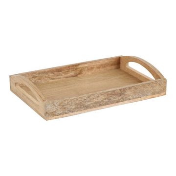Casa Moro Dekotablett Holz Tablett HTB2 2er Set rechteckig mit Griff Serviertablett, Handgefertigt, Geschenkidee Ramadan