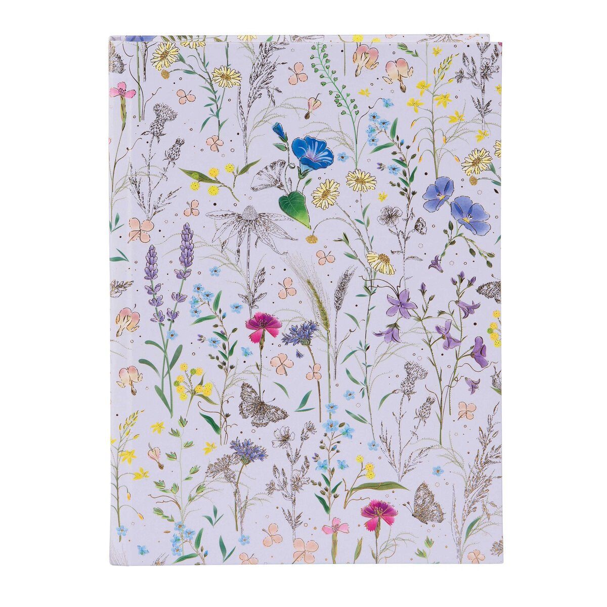 Schulheft Notizbuch Summer Meadow lilac - A5 200 Seiten blanko.