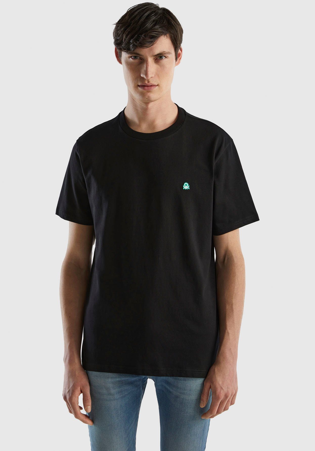 mit T-Shirt of schwarz United Label-Badge Colors Benetton