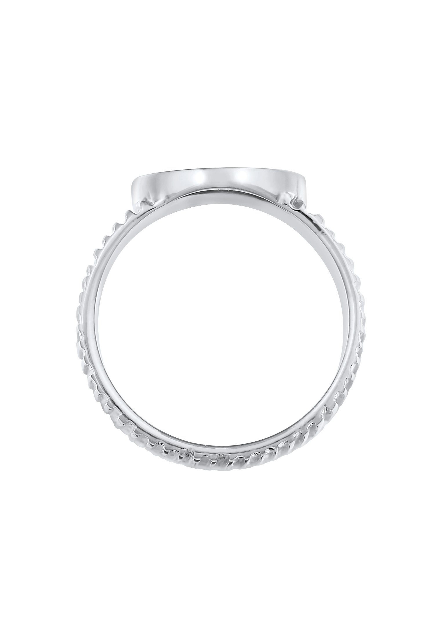 Elli Premium Siegelring Bandring Siegelring Relief Struktur 925 Silber