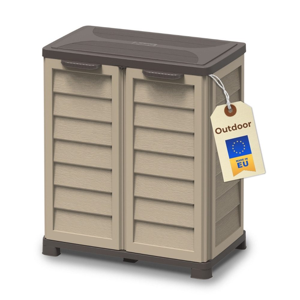 GarPet Garten-Geräteschrank Gartenschrank Wetterfest Outdoor Kunststoff Schrank Balkonschrank