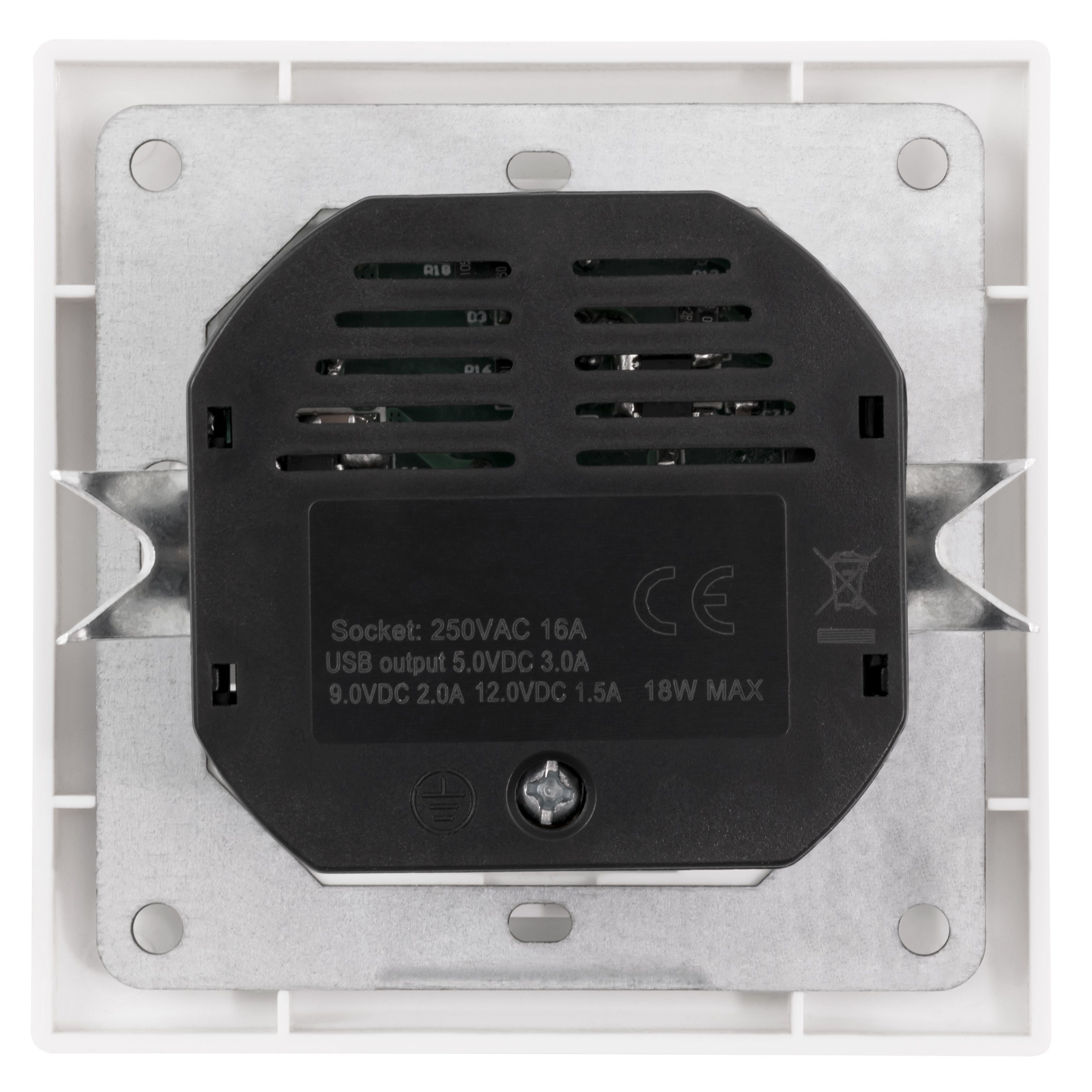 Lichtideen Schalter 7796 Levina Kunstst. Schukodose 230 Volt 16 Ampere 2xUSB QC3.0/PD3.0 (Taster, Schalter, Anennendose, Steckdose mit USB lieferbar)