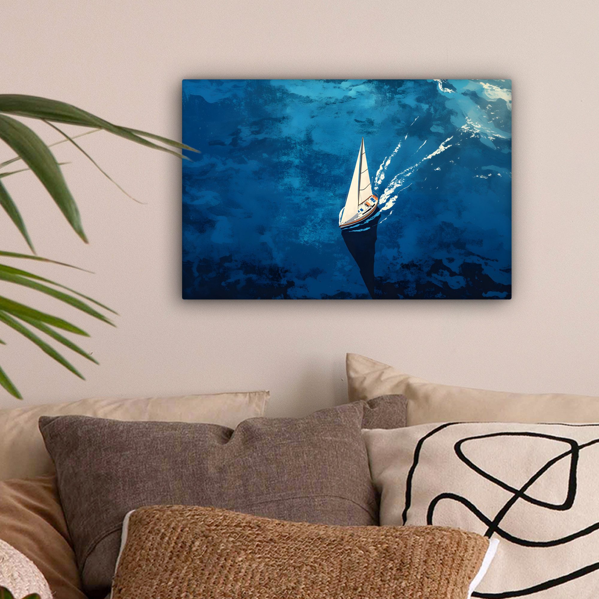 OneMillionCanvasses® Leinwandbild Segelboot - Wasser - günstig online kaufen