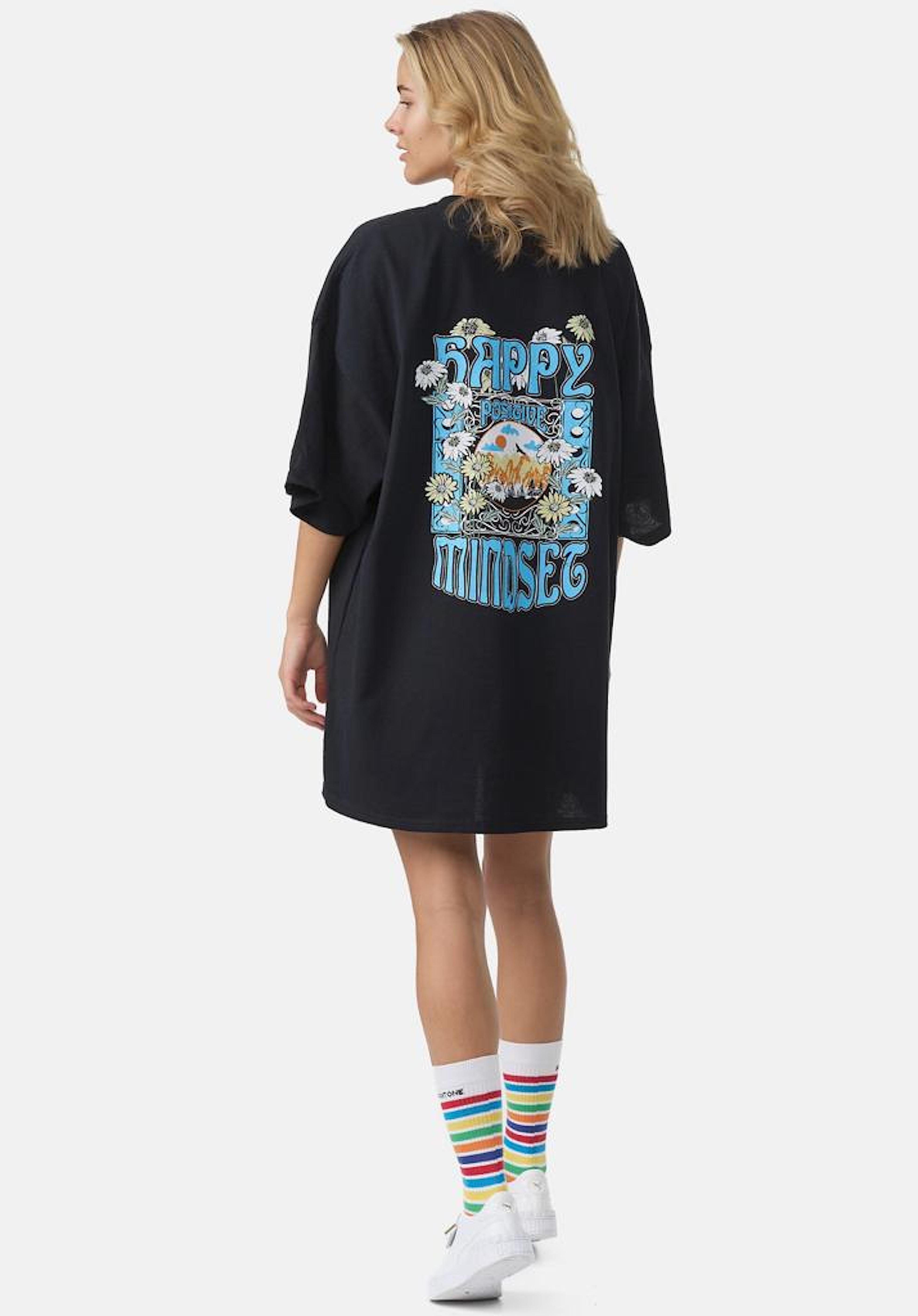 T-Shirt Worldclassca Oversized Print T-Shirt lang Sommer Tee Oberteil Neu