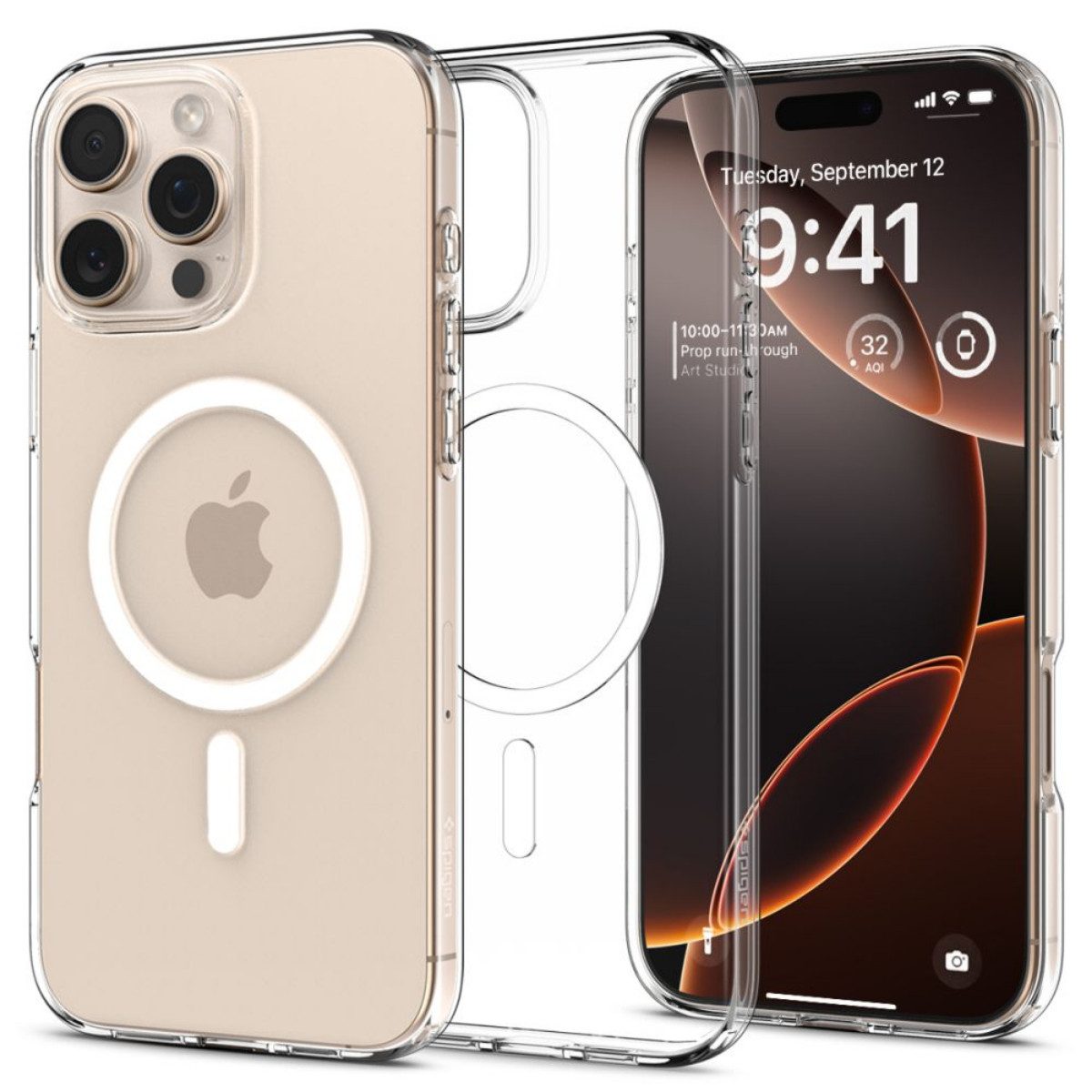 Spigen Handyhülle Liquid Crystal mit Magnetfunktion Kompatibel mit iPhone 16 Pro 6,3, Integrierte Magnetfunktion für stabiles kabelloses Laden