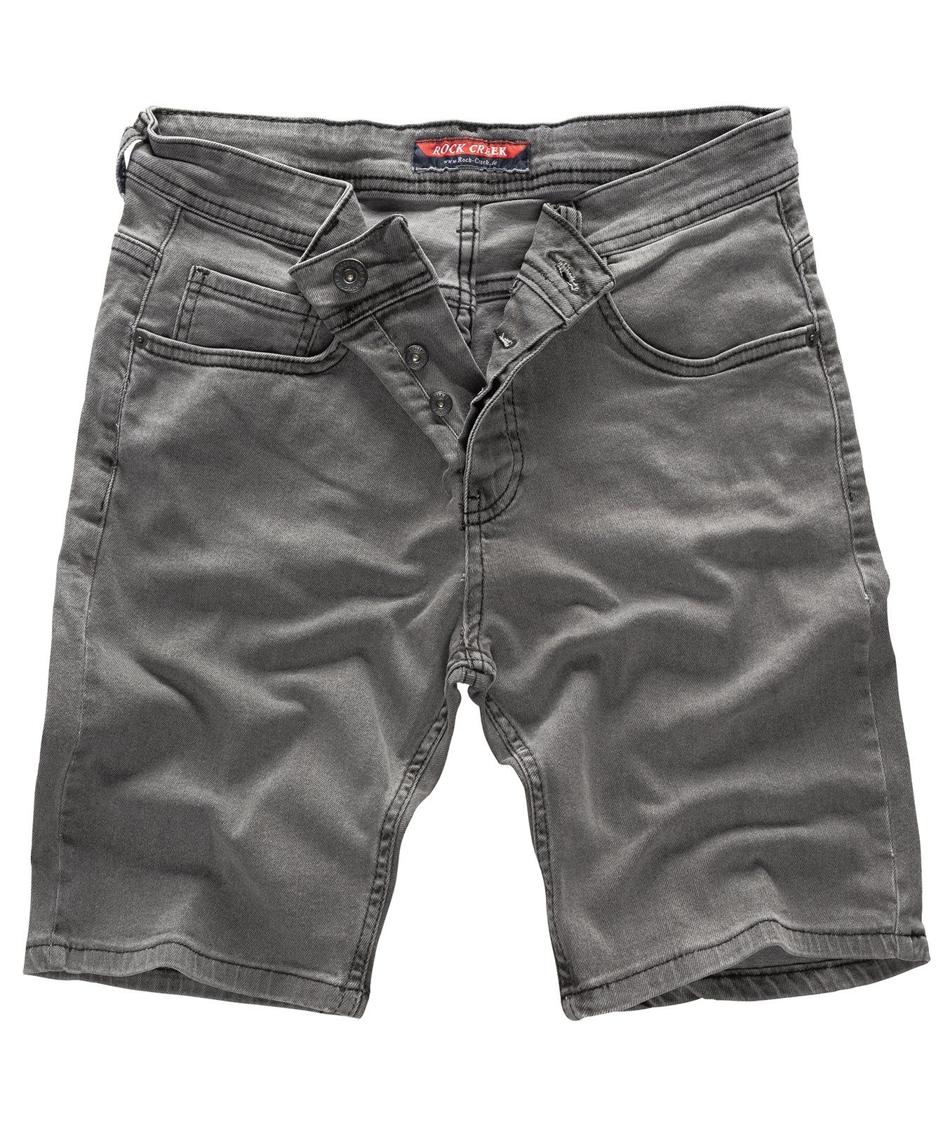 Shorts Grau Denim Rock Herren RC-2135 Jeansshorts Creek