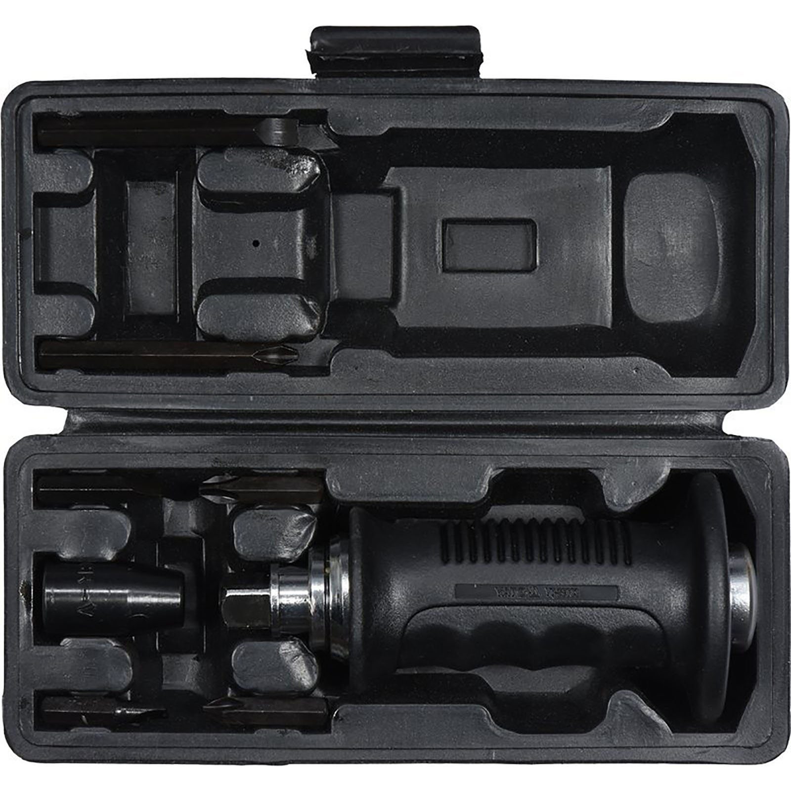 Yato Schraubendreher Hand-Schlagschrauber 1, 2 Zoll mit 6 Bits YT-28003, (7-tlg. im Koffer)