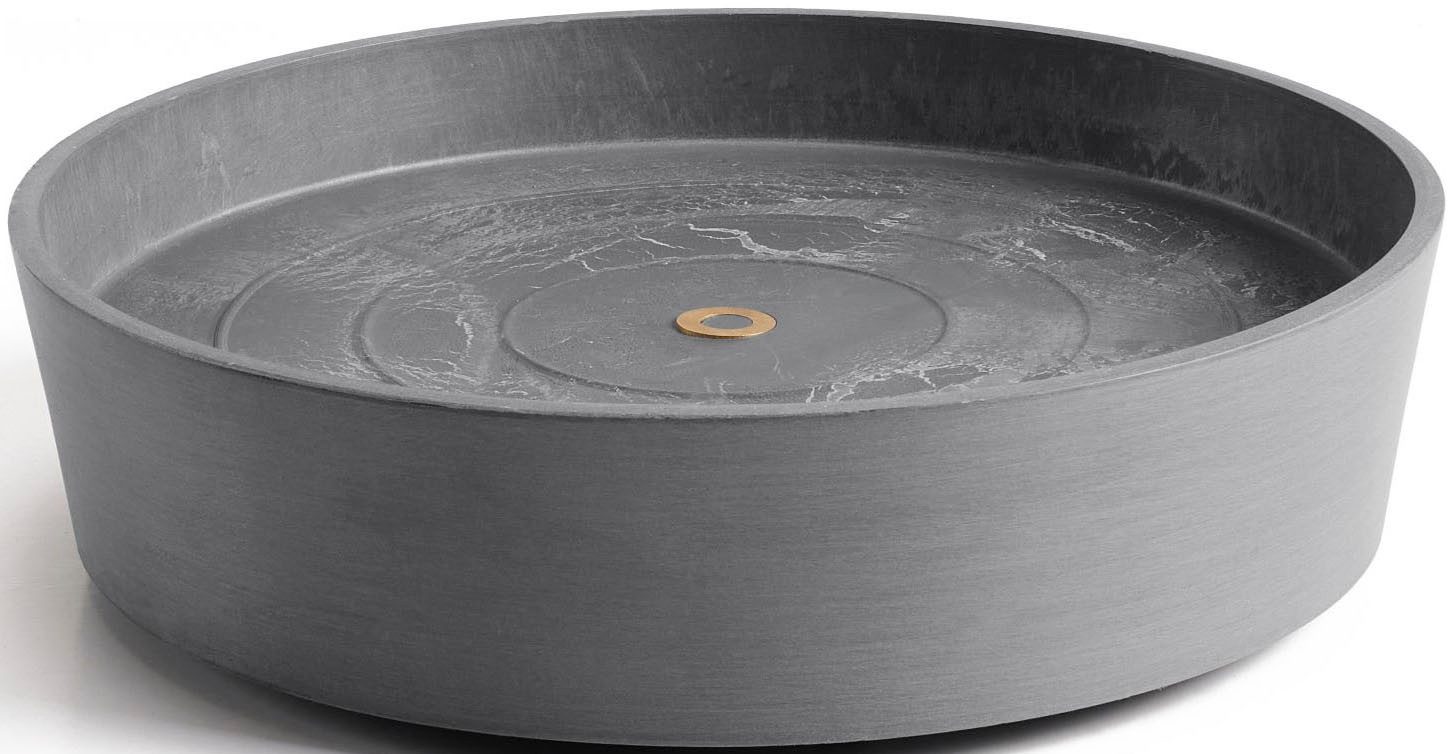 ECOPOTS Blumentopfuntersetzer SAUCER WHEELS Grey, BxTxH: 34,1x34,1x9 cm