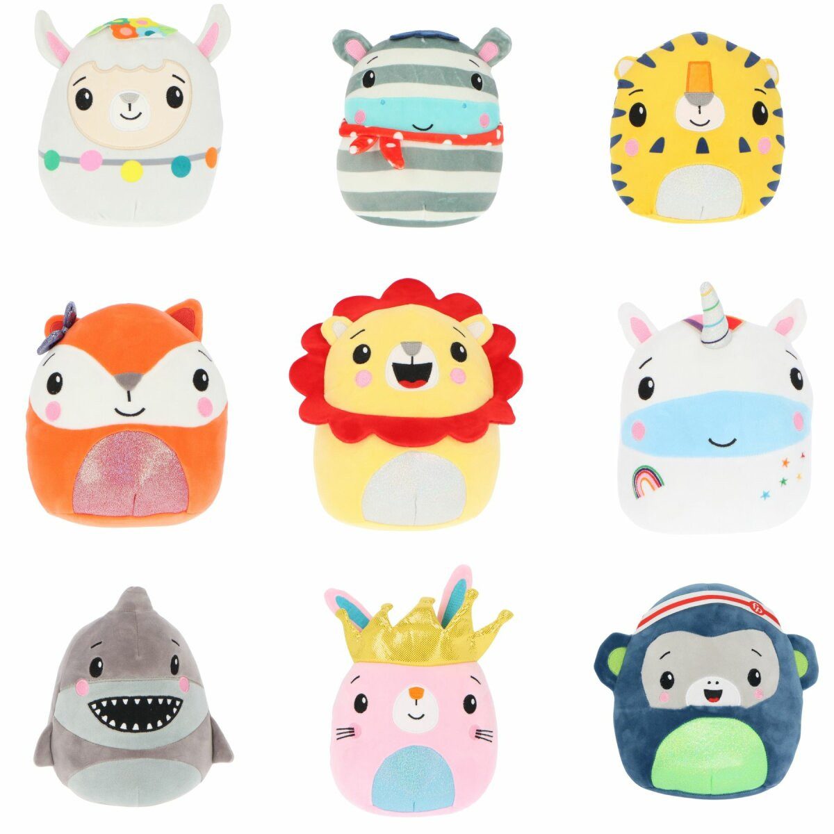 Fisher-Price® Kuscheltier Kuscheltier-Set für Babys – 9 süße Plüschtiere im praktischen Display (9-St)