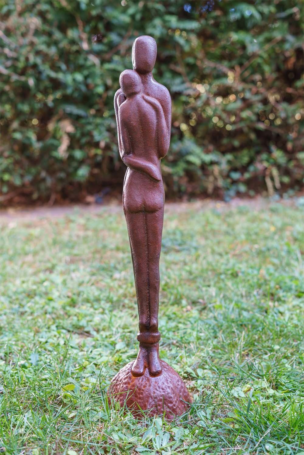 Eisen Aubaho Liebespaar Garten 67cm Figur Paar Liebe Gartenfigur Hochzeit Statue Skulptur