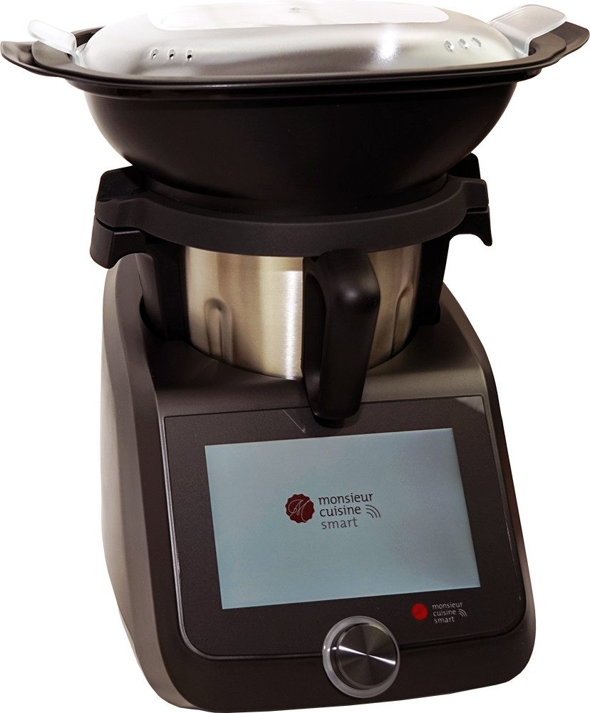 SilverCrest Küchenmaschine mit Kochfunktion Monsieur Cuisine Smart Limited Edition SKMS 1200 C1 Anthrazit, 1200 W, 4,5 l Schüssel, WLAN-Funktion: für monatliche Rezepte-UpdatesII