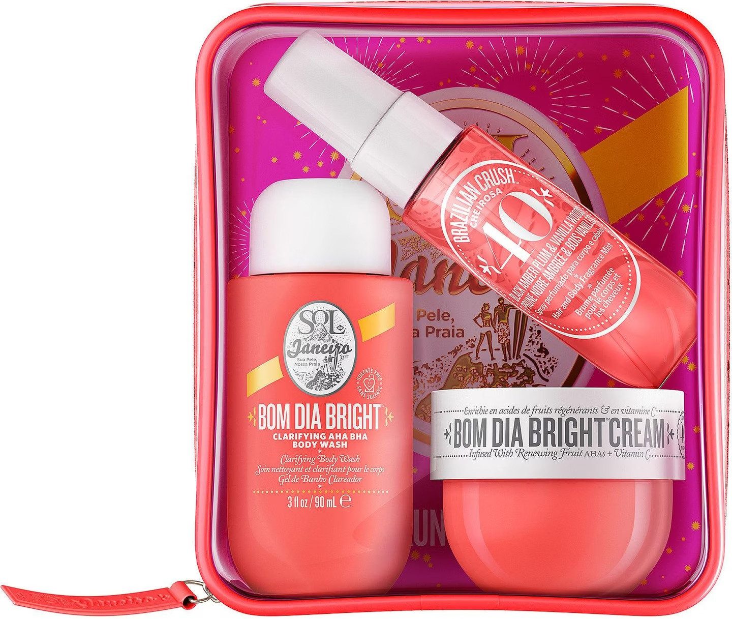 Sol de Janeiro Pflege-Set Jet Set Körperpflegeset, Luxuriöses Pflegeset mit brasilianischem Jasmin- und Drachenfruchtduft