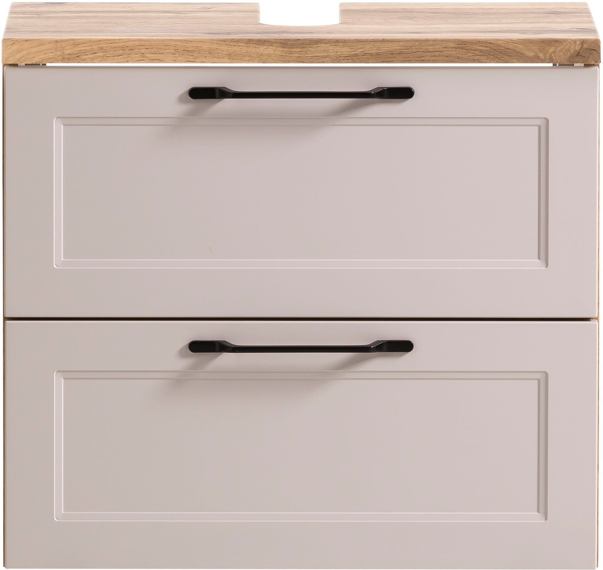 welltime Waschbeckenunterschrank Lana Badmöbel, 2 Schubladen, 60 cm breit