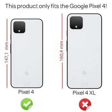 Nalia Smartphone-Hülle Google Pixel 4, Carbon Look Silikon Hülle / Matt Schwarz / Rutschfest / Karbon Optik