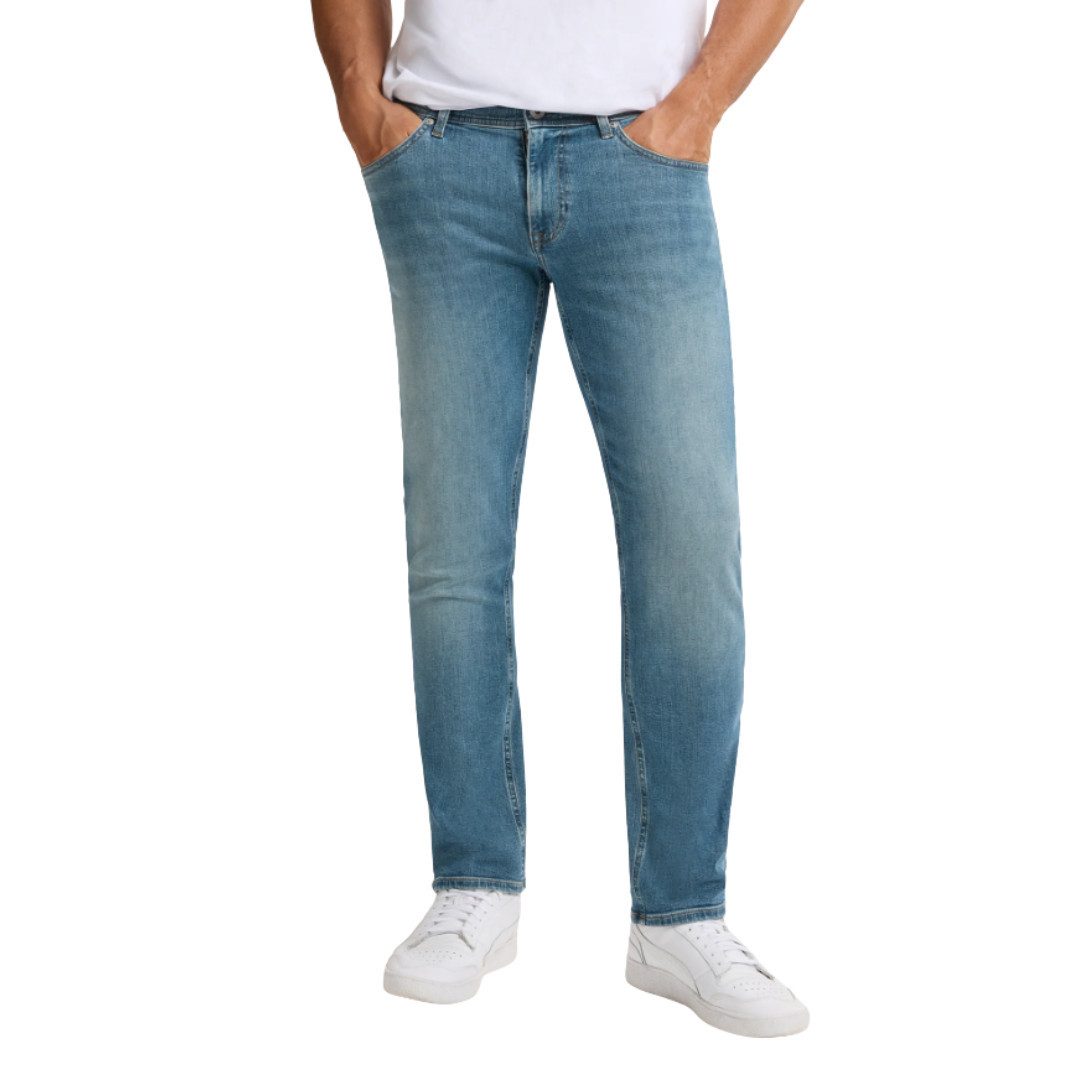 CROSS JEANS® Regular-fit-Jeans Dylan E195-159 Mid Blue 5-Pocket Style