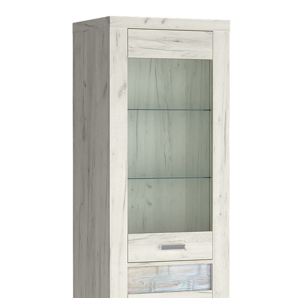 Lomadox Vitrine INGENIO-161 Standvitrine Hochschrank Wohnzimmerschrank günstig online kaufen