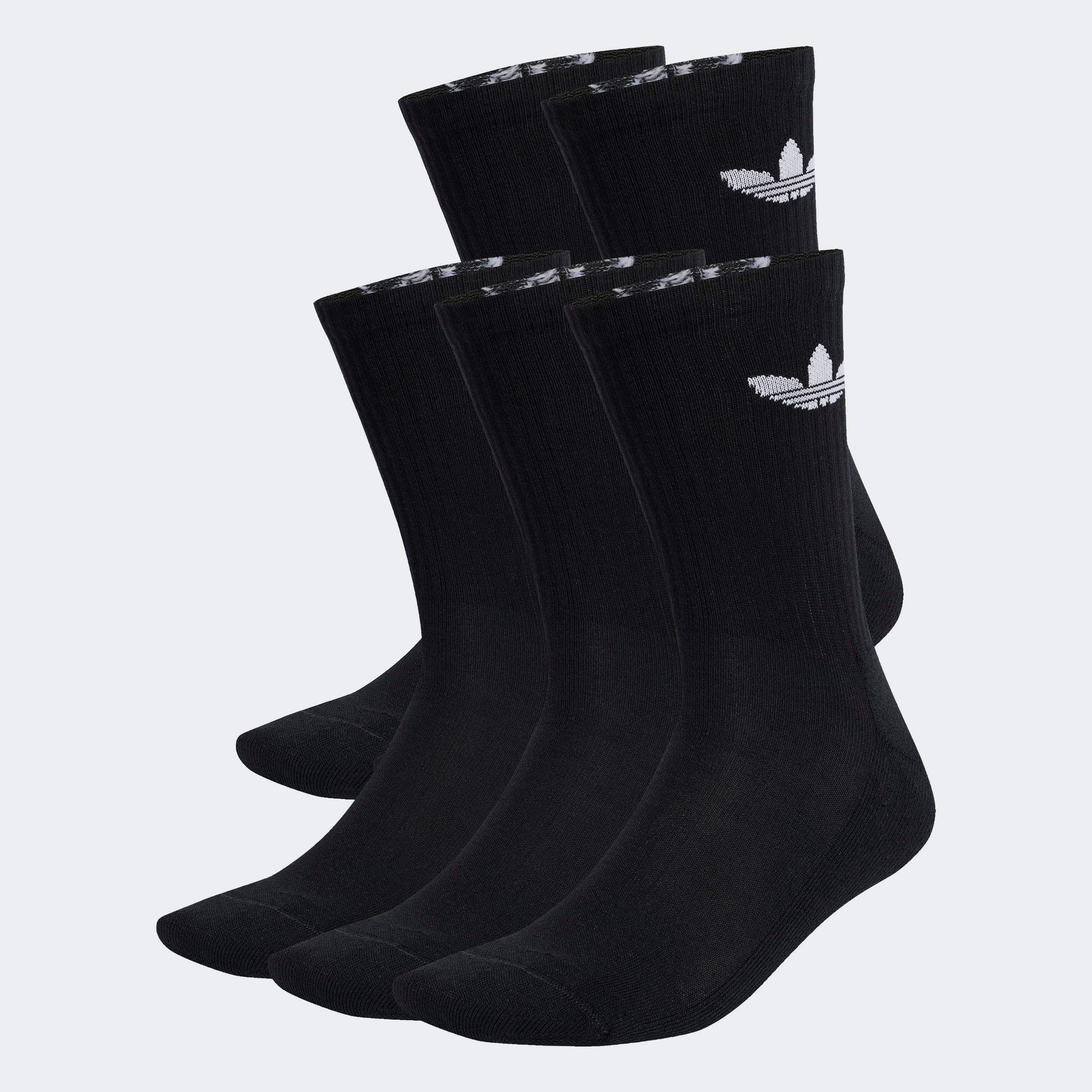 adidas Originals Sportsocken TREFOIL CUSHION CREW, 6 PAAR (6-Paar) für Laufen, 6er-Pack, mit Trefoil Logo, wadenlang