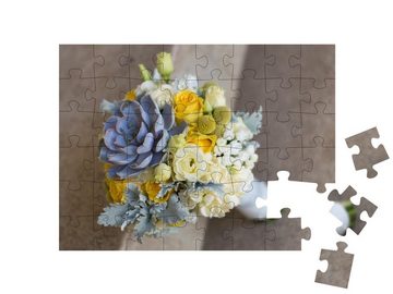 puzzleYOU Puzzle Moderner Hochzeitsstrauß, 48 Puzzleteile, puzzleYOU-Kollektionen Blumensträuße, Blumen & Pflanzen