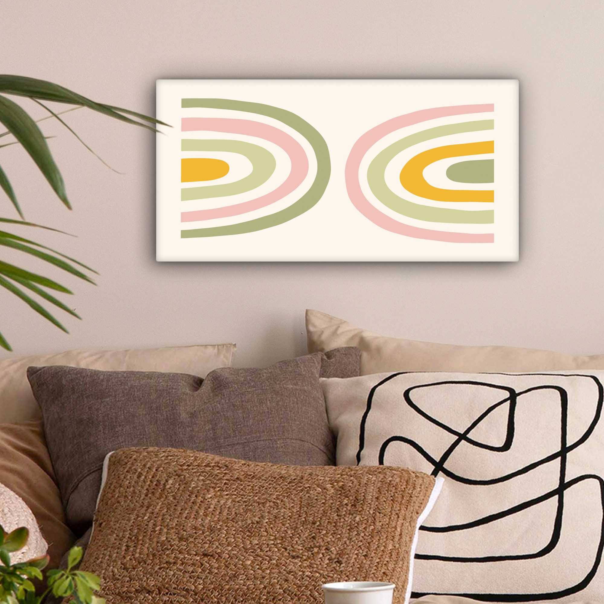 OneMillionCanvasses® Leinwandbild Panorama Regenbogen - Pastell günstig online kaufen