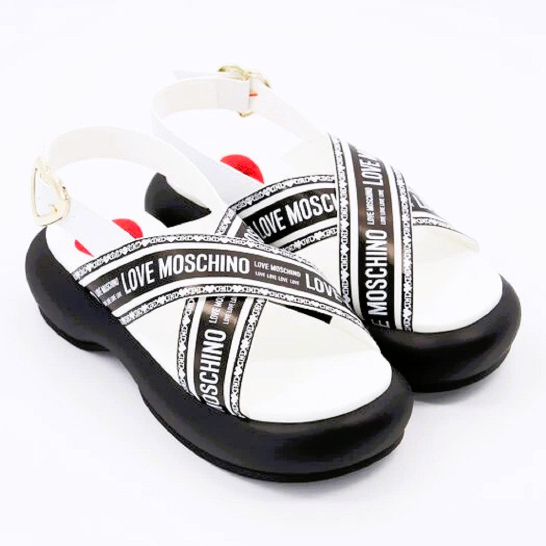 LOVE MOSCHINO Love Moschino Damen Sandalen, LOVE MOSCHINO SAN. LOD. EVAWEDGE Sandale Logoprägung